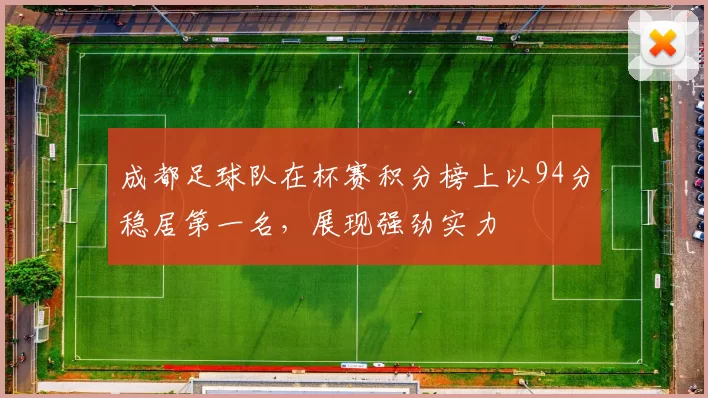 成都足球队在杯赛积分榜上以94分稳居第一名，展现强劲实力