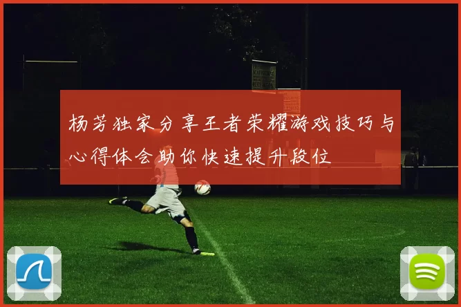 杨芳独家分享王者荣耀游戏技巧与心得体会助你快速提升段位